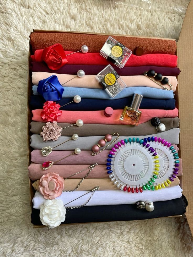 Pearl Hijab Pins Set
